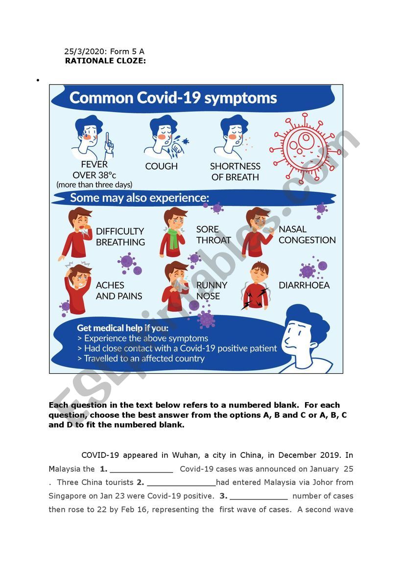 Covid-19 worksheet