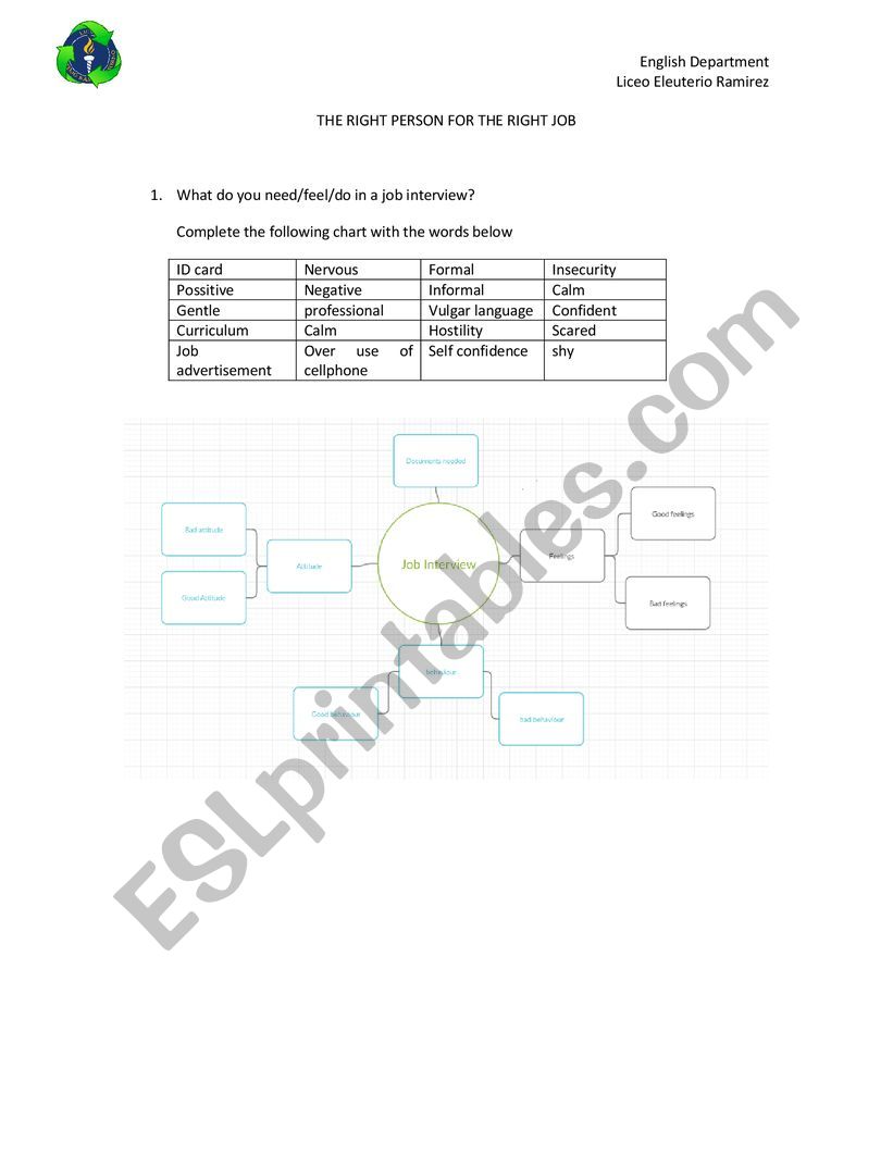 JObs worksheet