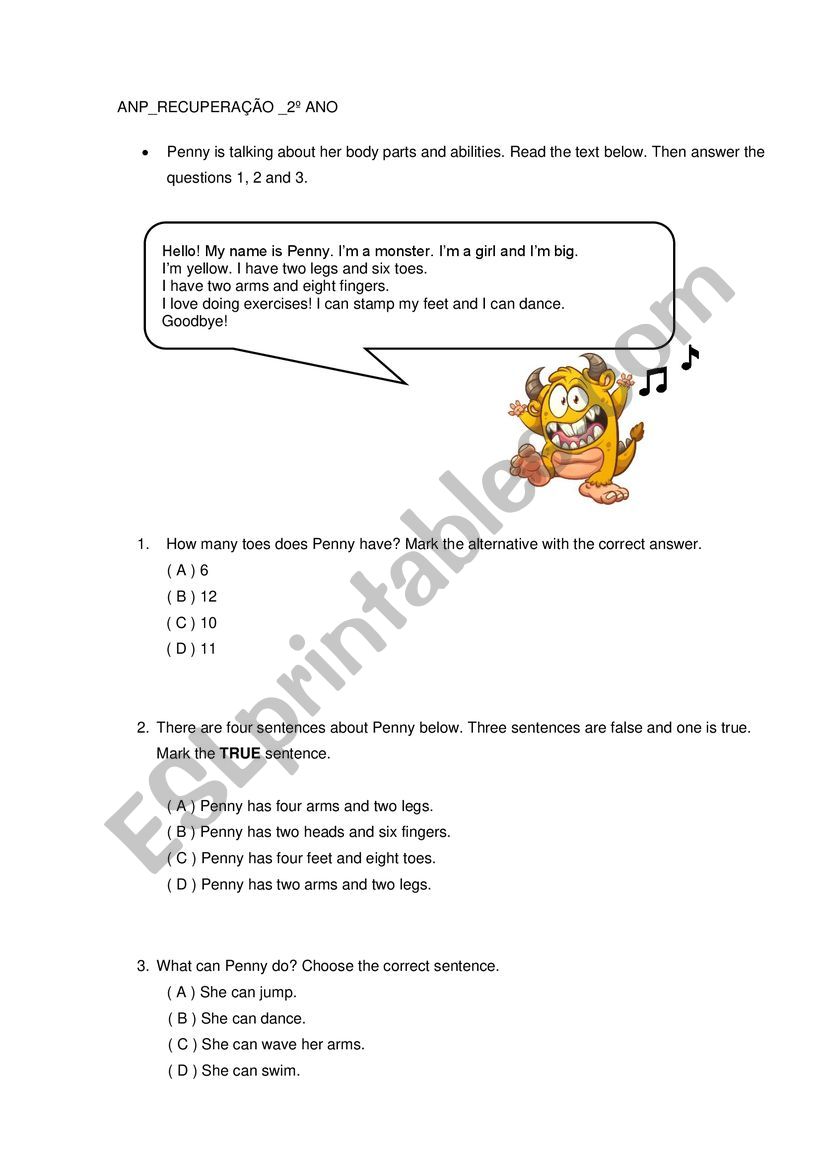 ENGLISH TEST worksheet