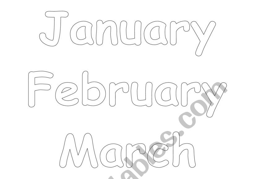 MONTHS OF THE YEAR worksheet