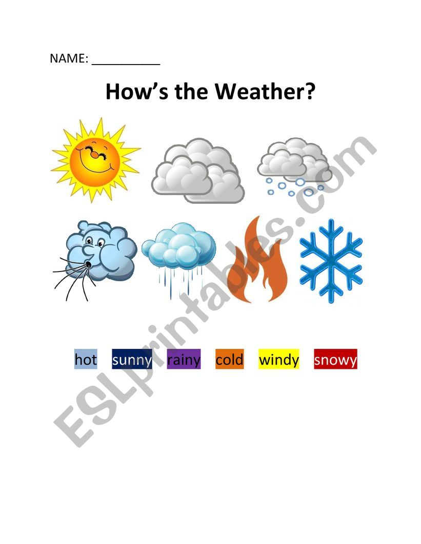 Weather  worksheet