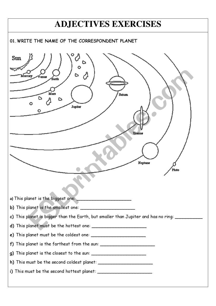 COMPARATIVE AND SUPERLATIVE EXERCISES