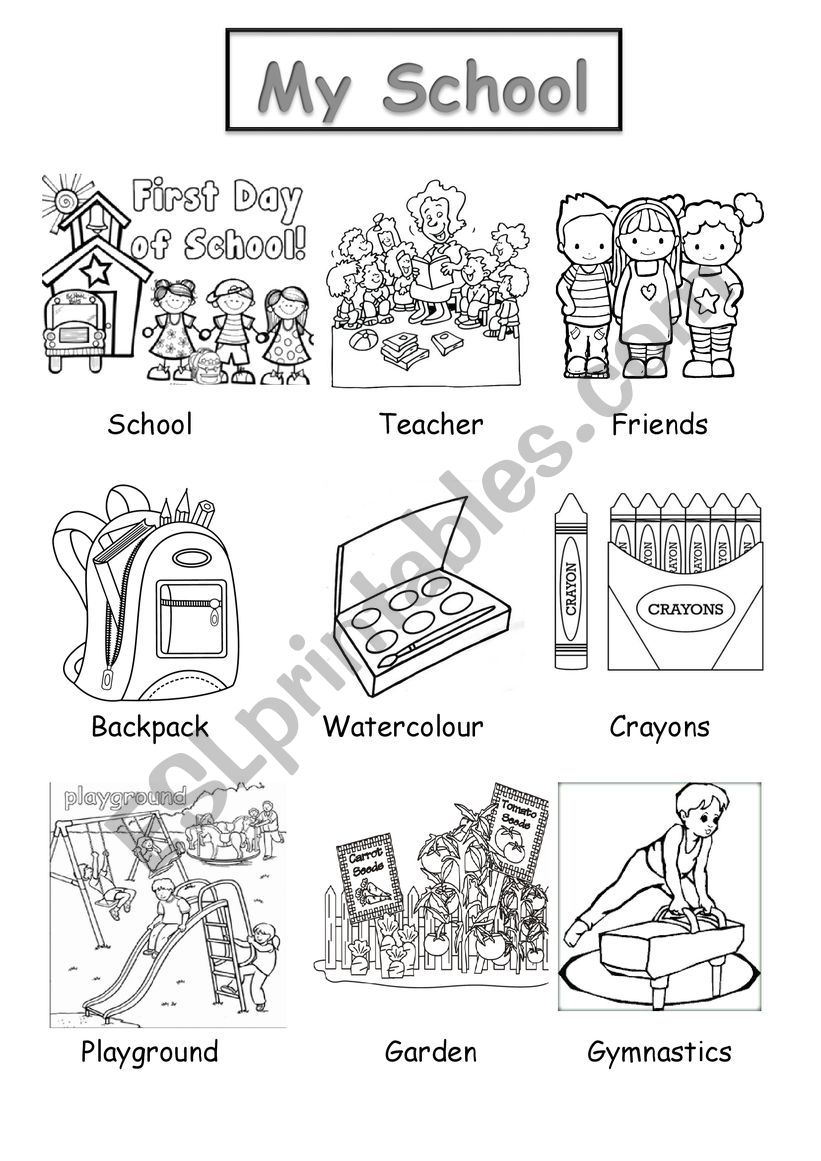 My School worksheet