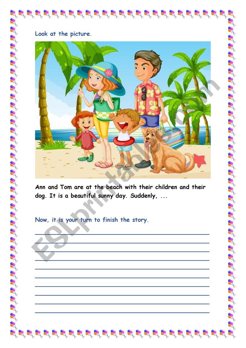 Writing a story worksheet