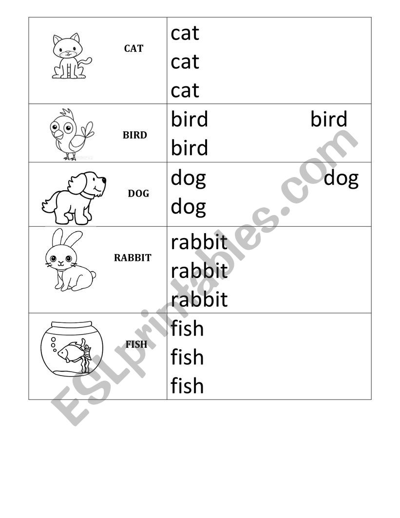 PETS worksheet