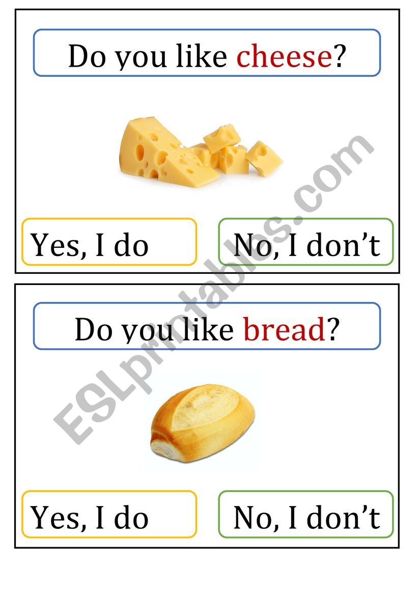 Do you like... Breakfast flashcards