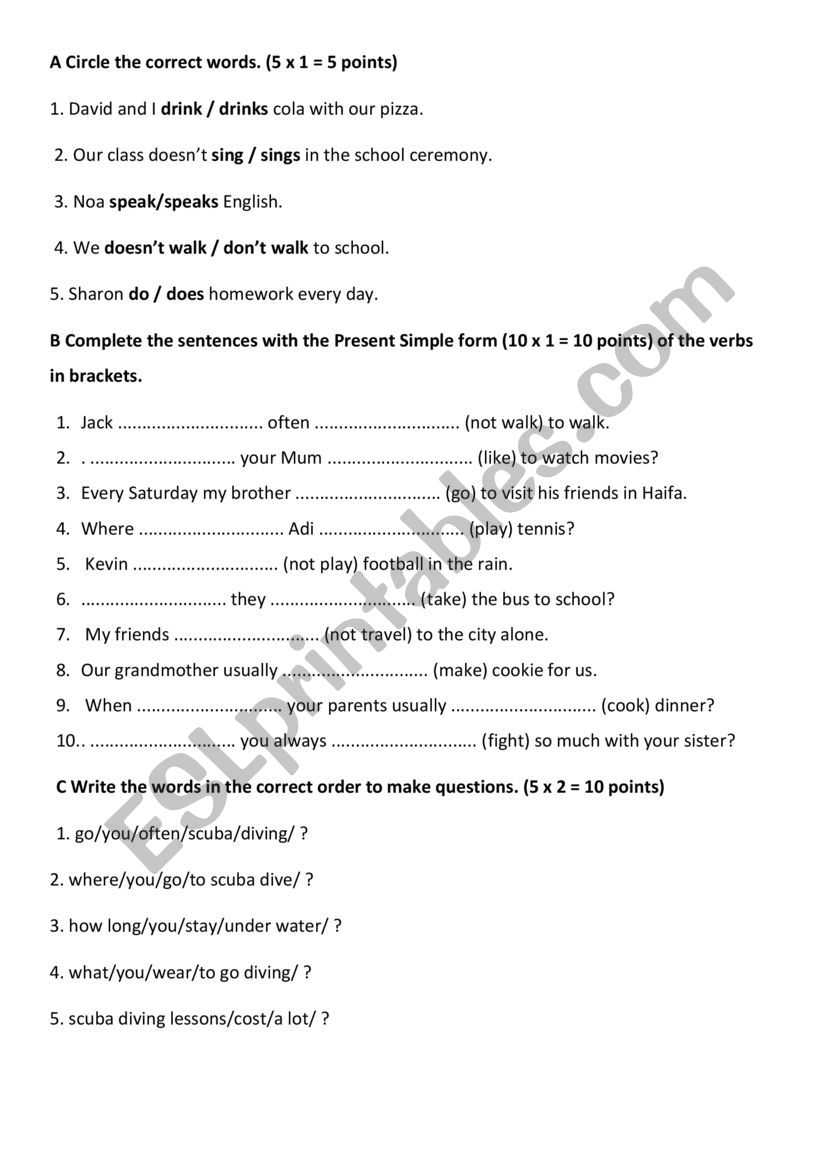 To Be and To Have Review worksheet