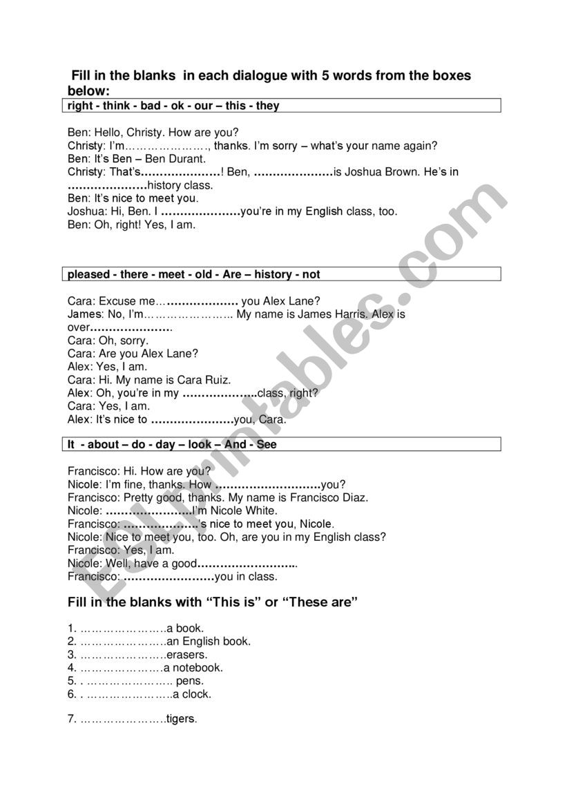 7TH FORM REVISION 2 worksheet