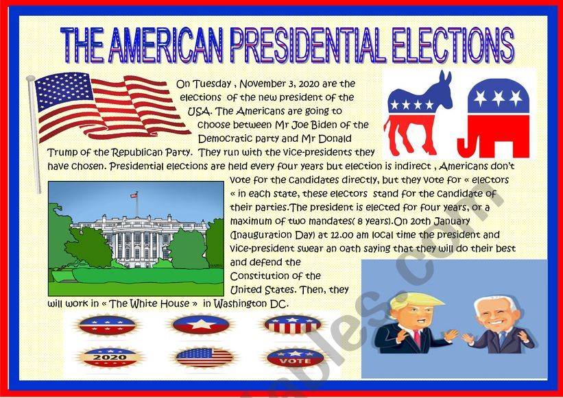 The American presidential elections for young learners