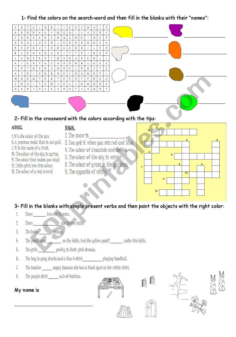 learning with colours worksheet