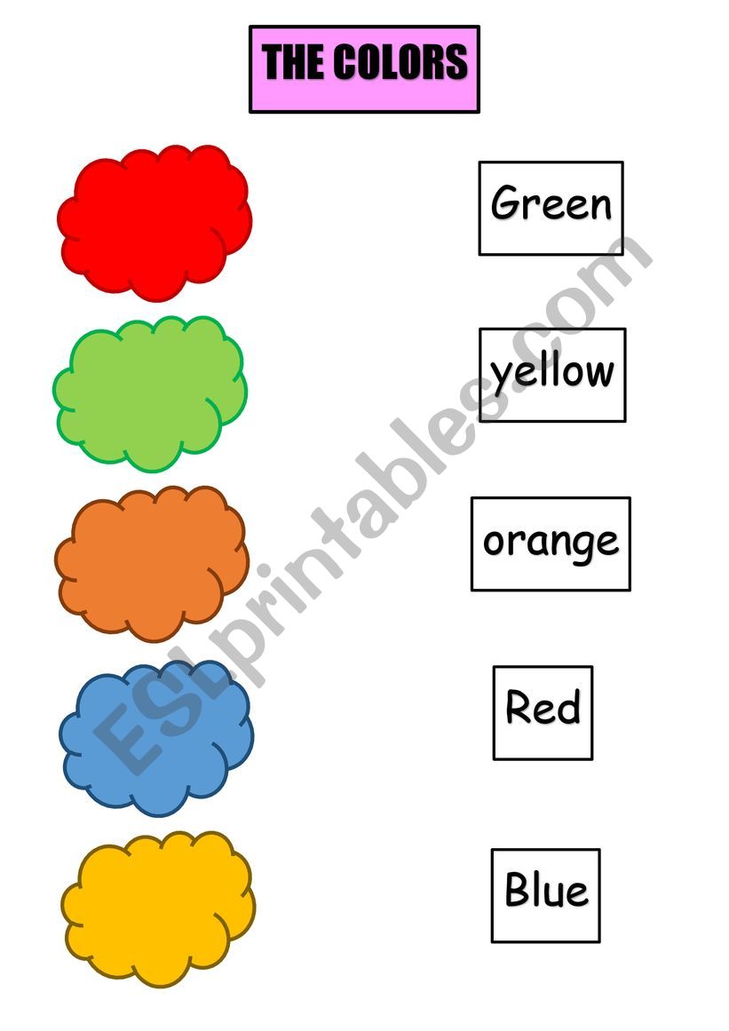 THE COLOURS worksheet