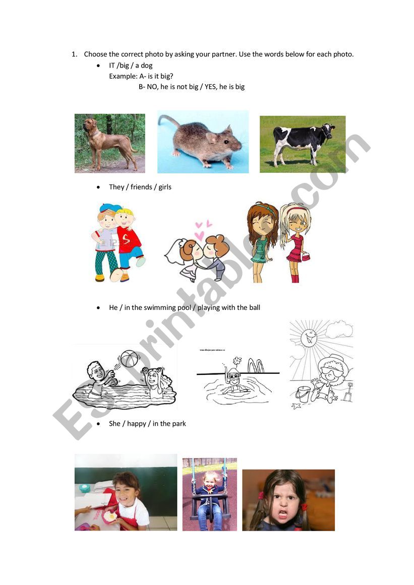 Verb to be, speaking. worksheet