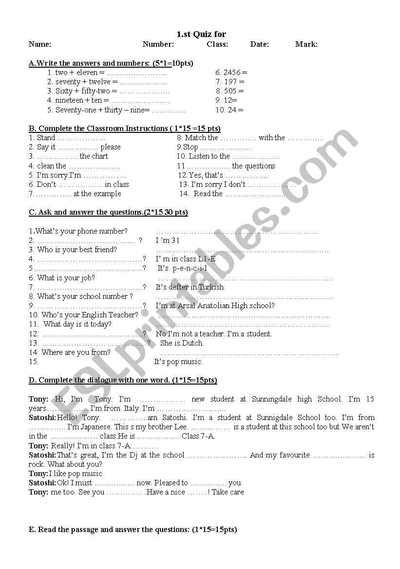 worksheet for beginners worksheet