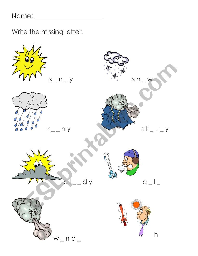 Weather Worksheet worksheet