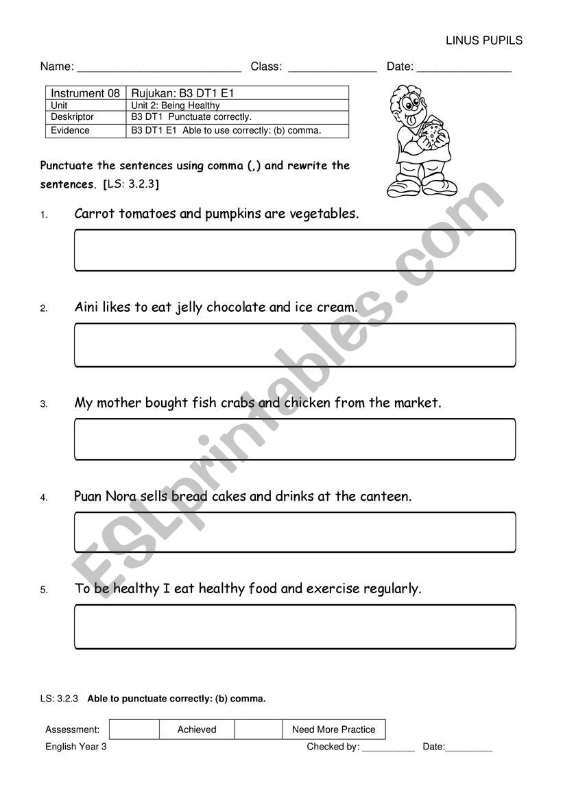 PBS year 3 worksheet