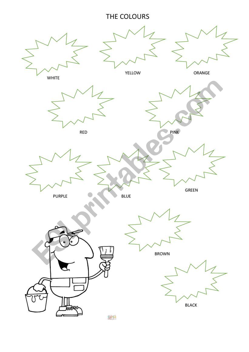 The colours worksheet