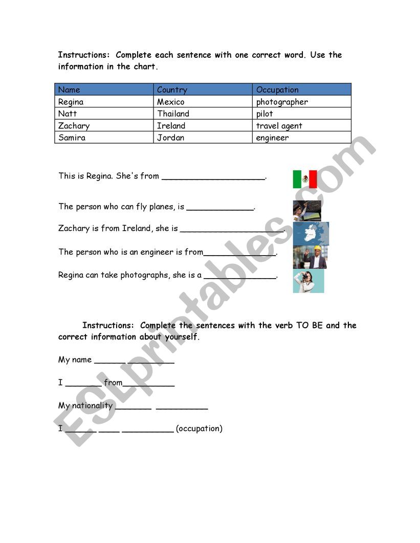 Verb To Be worksheet