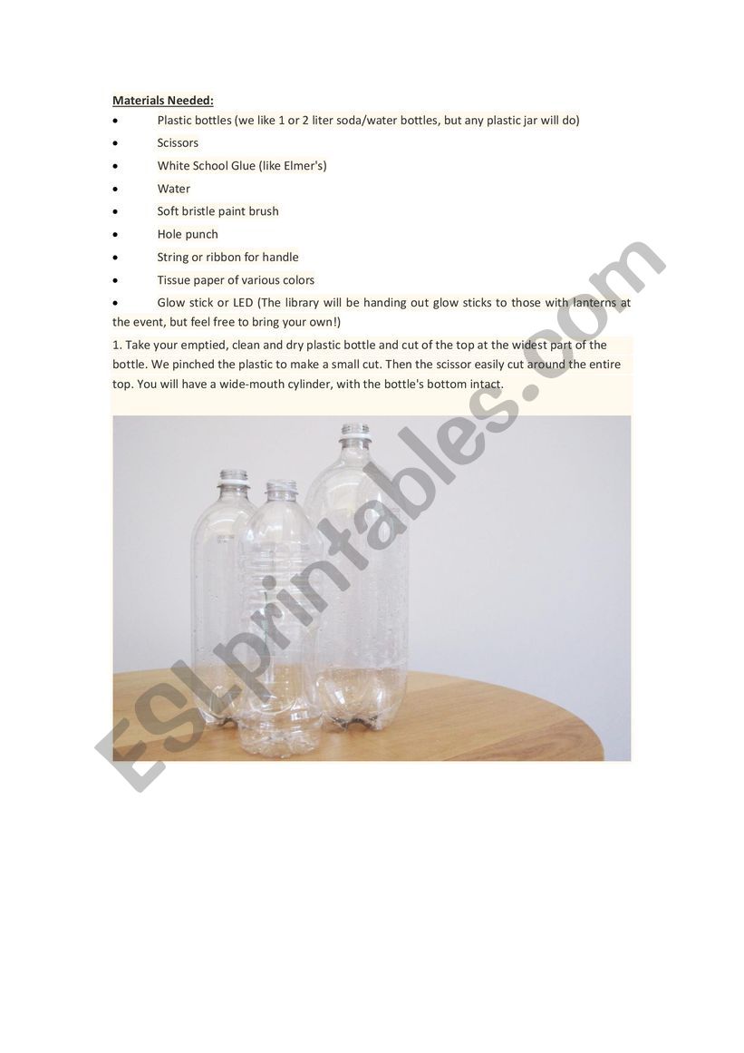 lantern worksheet