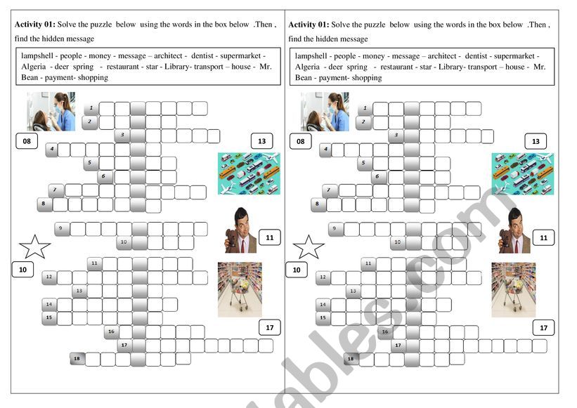 puzzle worksheet