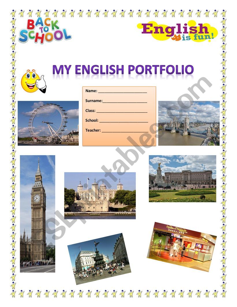 Portfolio Cover worksheet