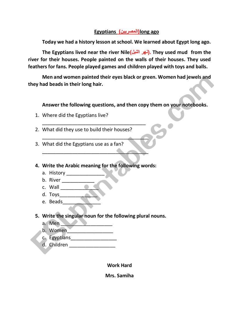 Reading Comprehension  worksheet