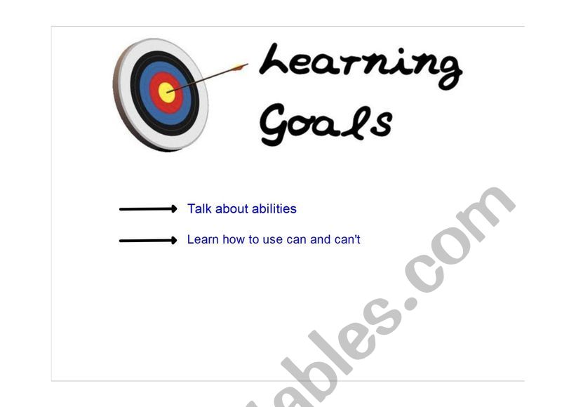 Can and Can�t worksheet