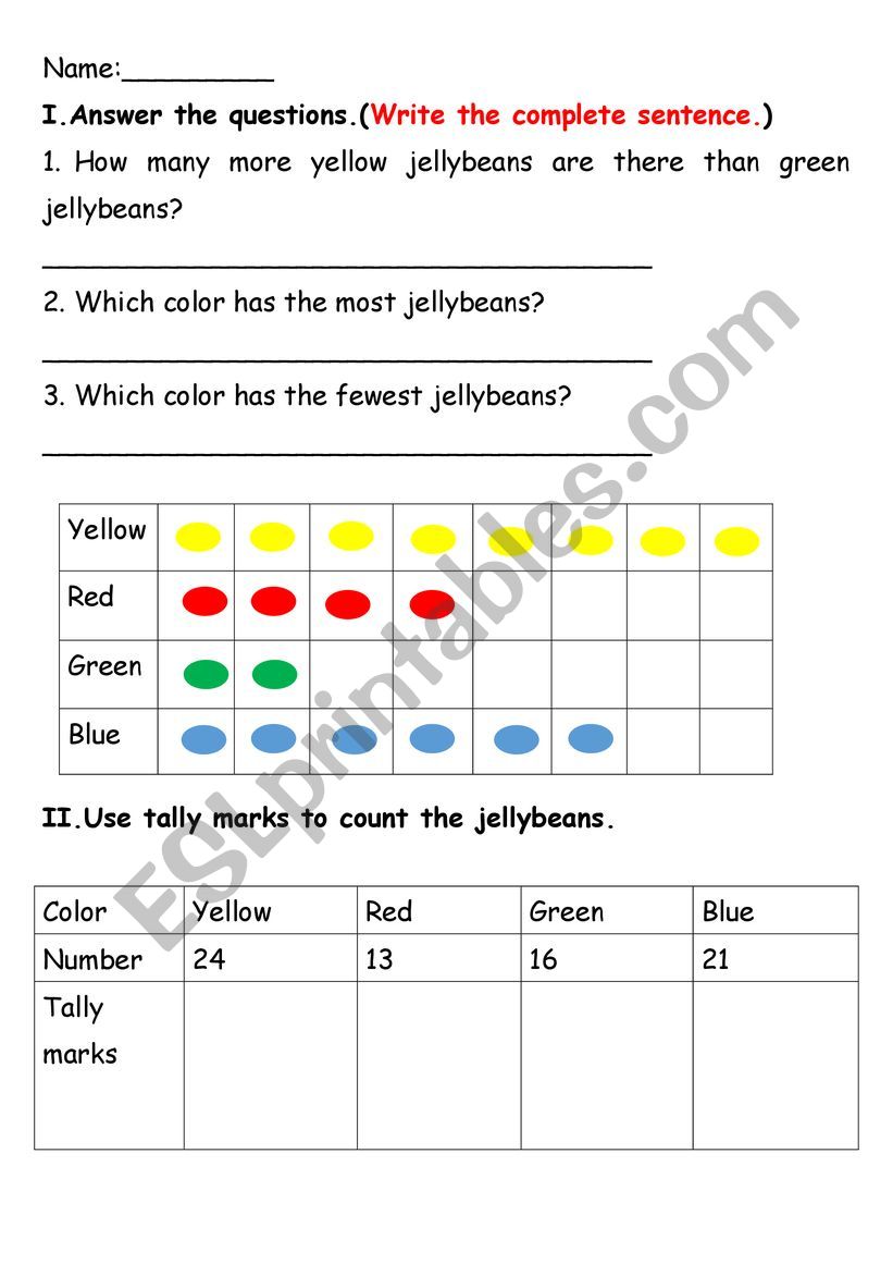 table graph worksheet