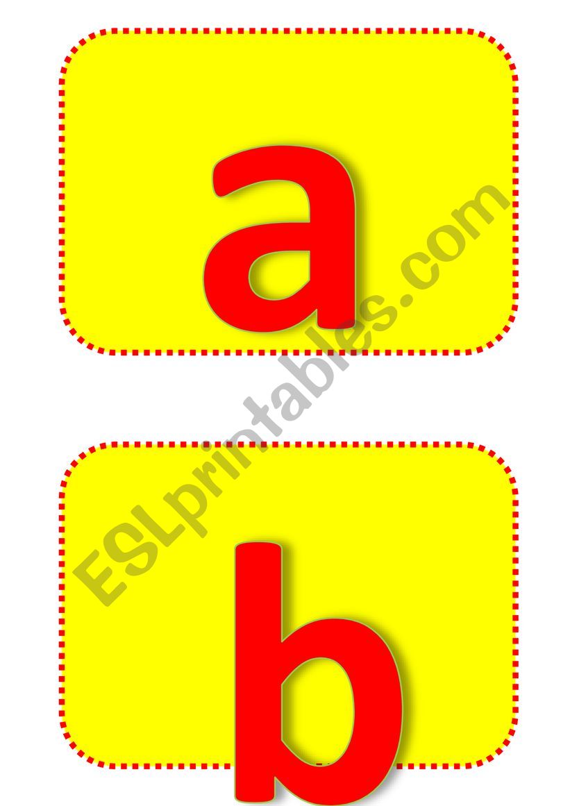 alphabet cards worksheet