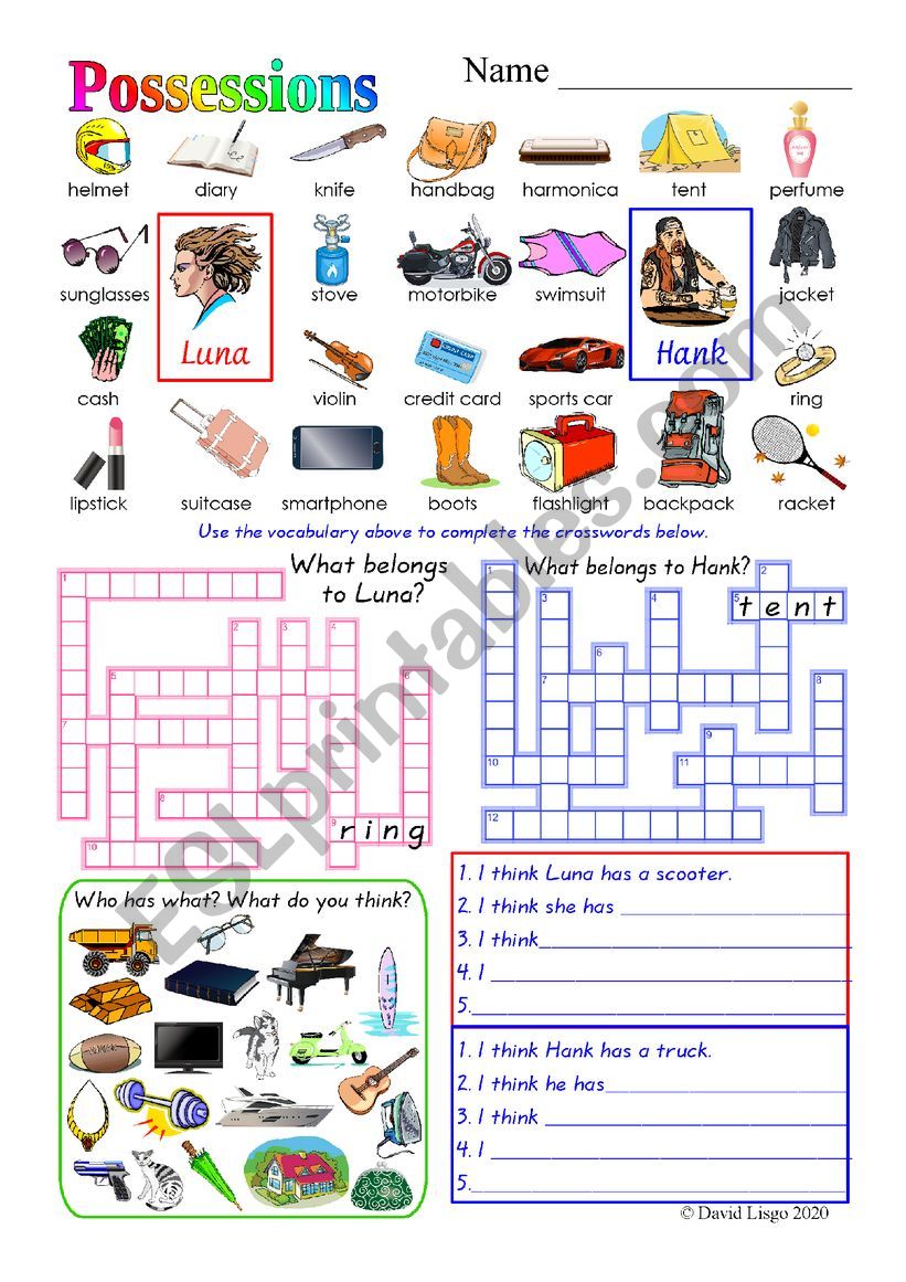 possessions-2-versions-with-answer-key-esl-worksheet-by-david-lisgo