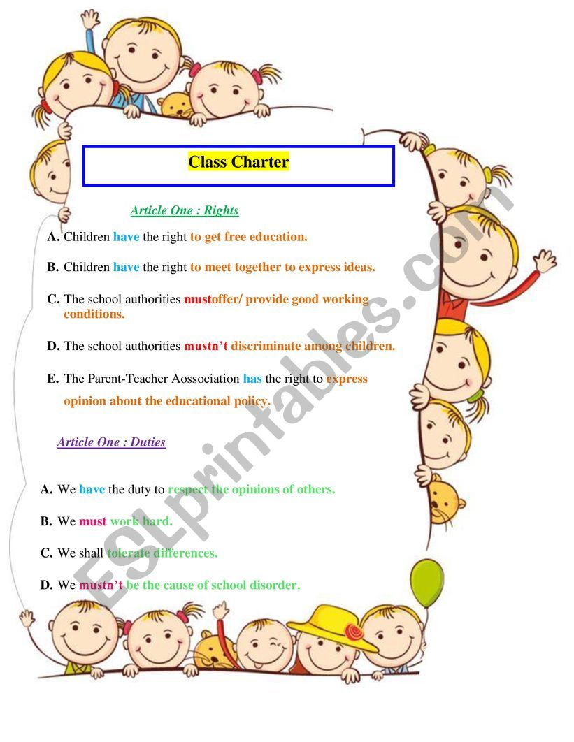 the different between the dutie and rights.