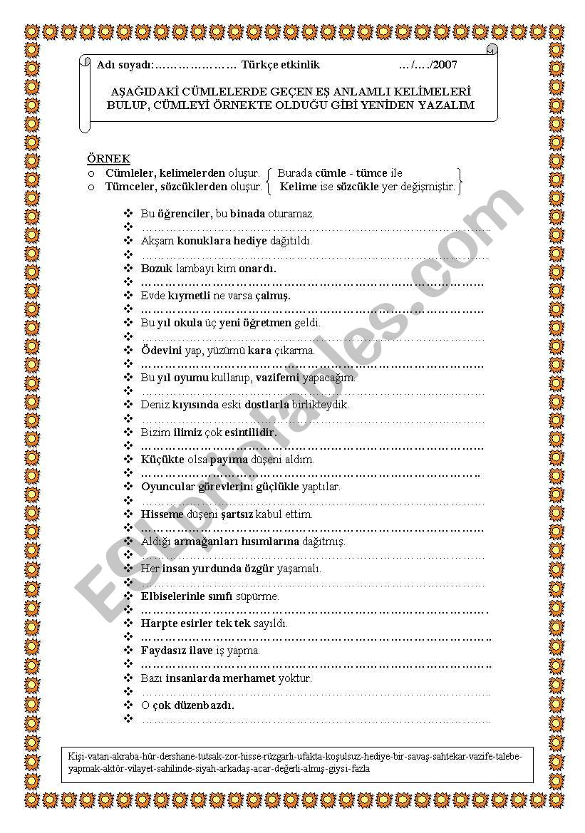 calisma2 worksheet