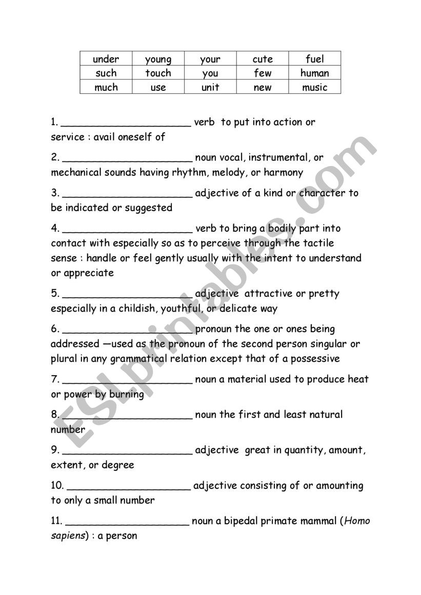 Spelling Words Definitions Grade 3 Week 5