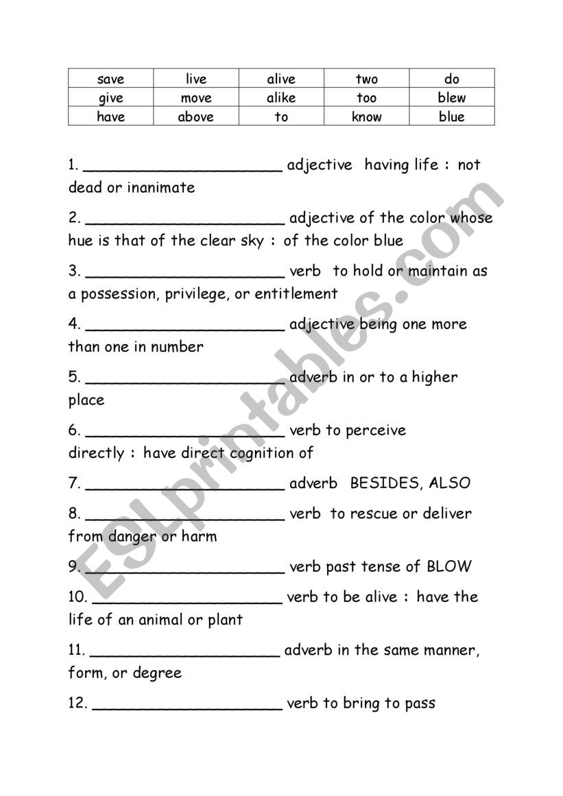 Spelling Words Definitions Grade 3 Week 6