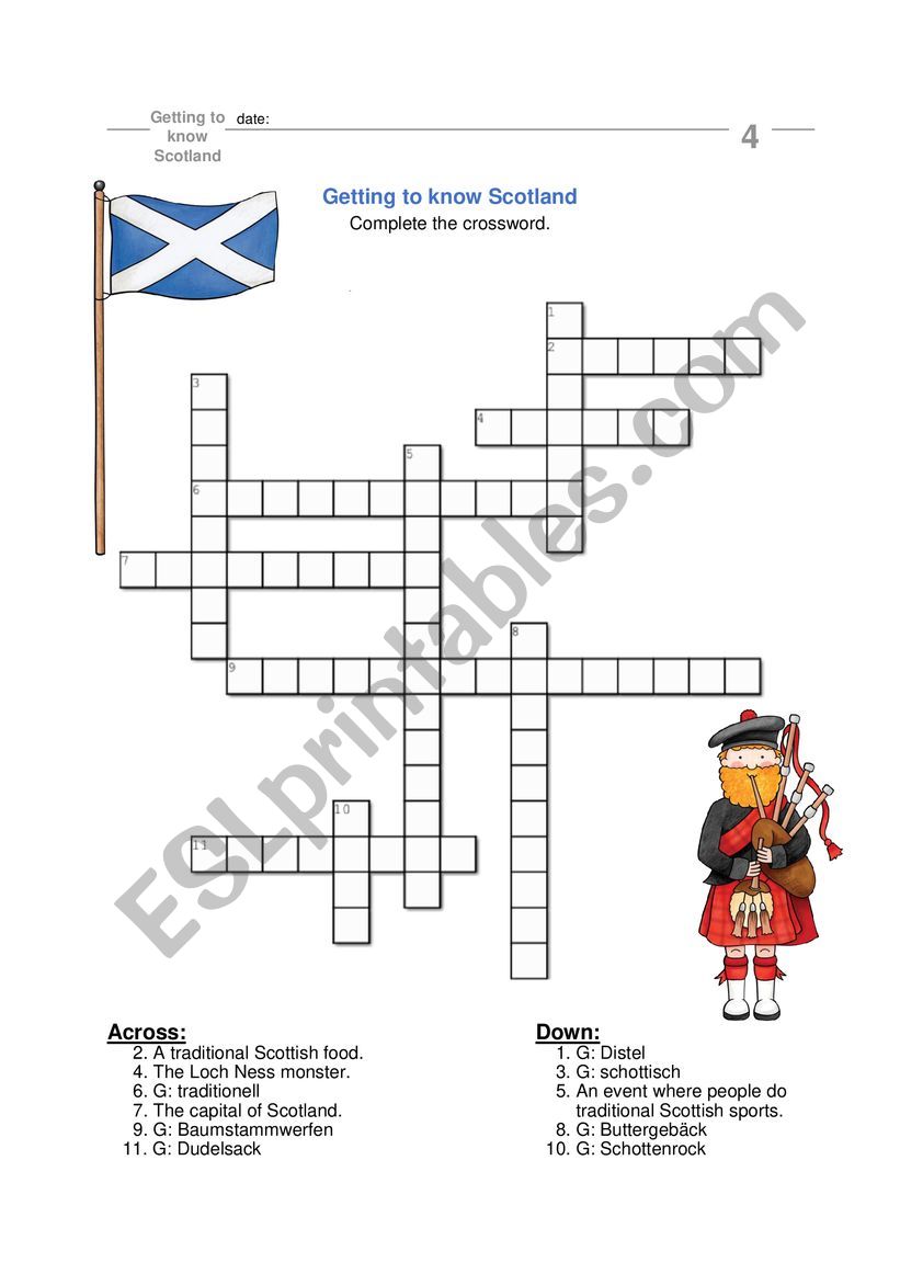 Scottish cap crossword clue top
