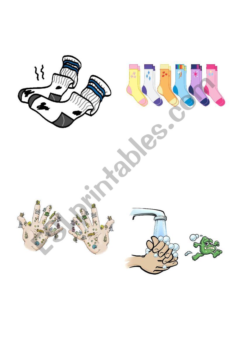 Clean or Dirty Cards 112 (of 24) with answer key (for worksheet) and