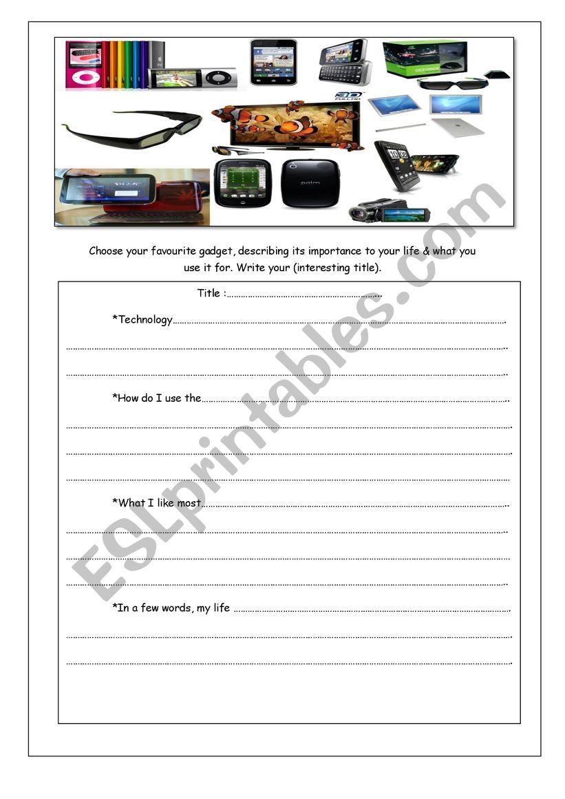 composition about technology worksheet