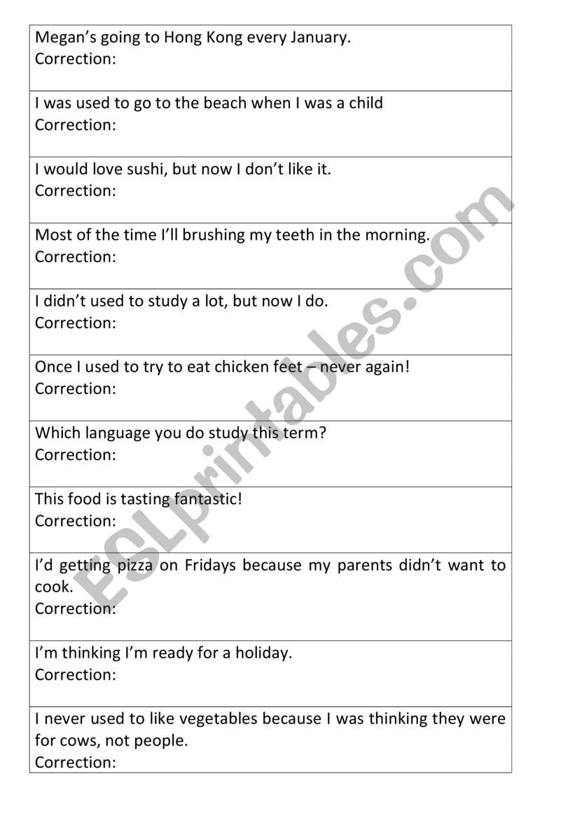 Grass Skirt for Present and Past Habits - ESL worksheet by Jimjam22