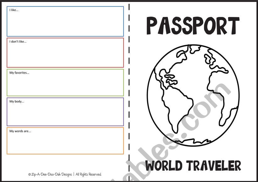Personal info worksheet