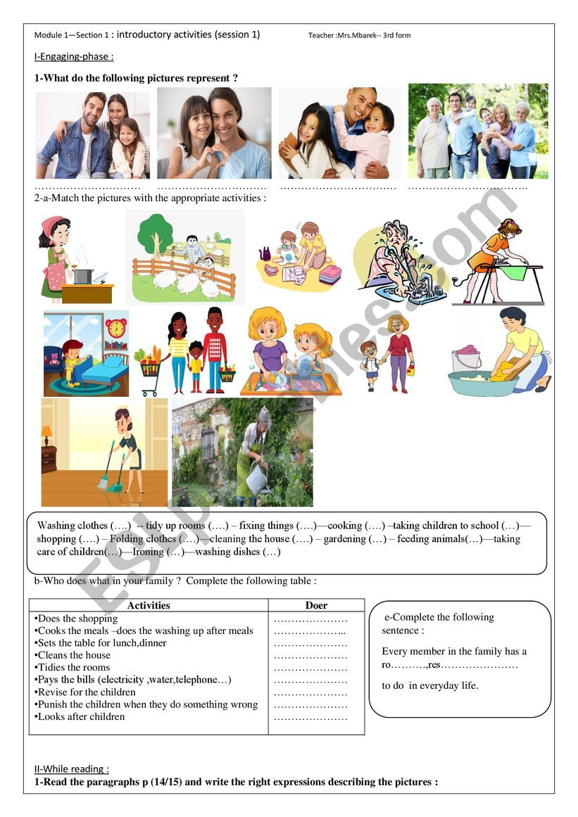 Module 1 section 1 introductory activities (part 1)