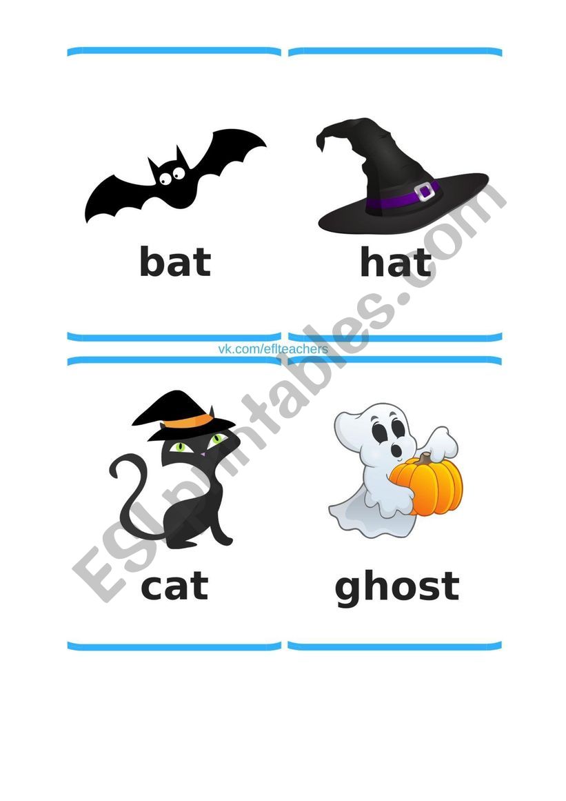 Halloween Flashcards worksheet