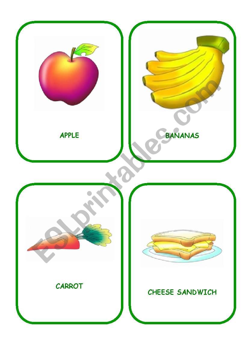 FOOD FLASHCARDS 2 worksheet