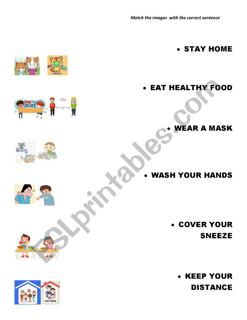 Covid 19 prevention worksheet