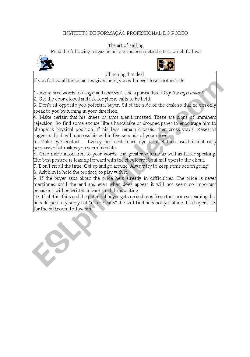 sales information  worksheet