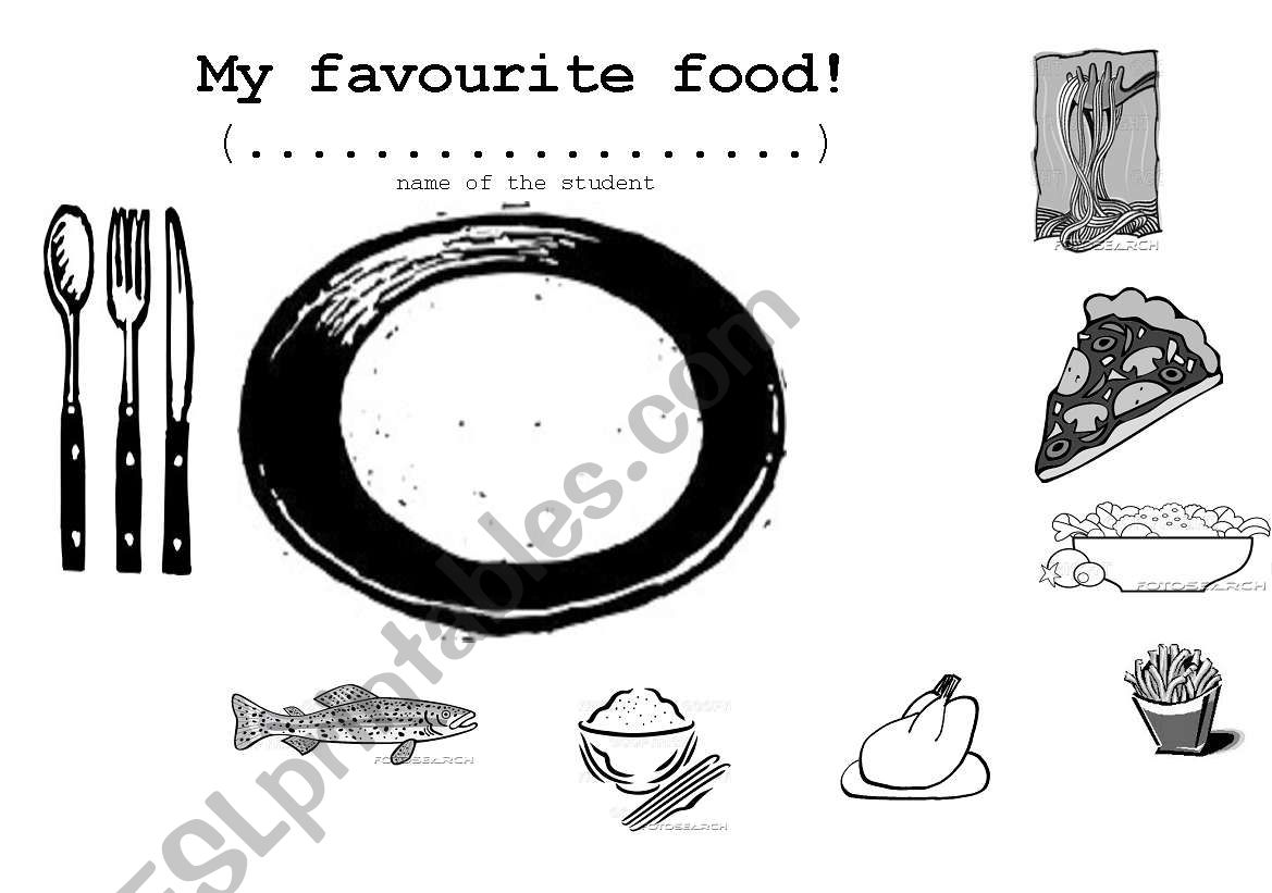 My favourite food! worksheet