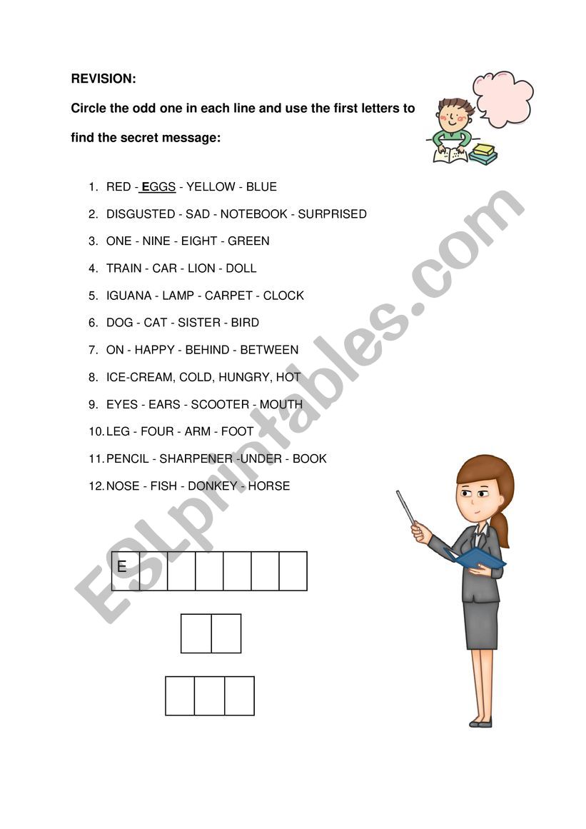  Find the secret message  worksheet