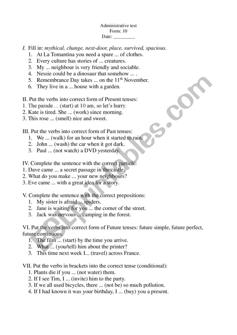 Test worksheet