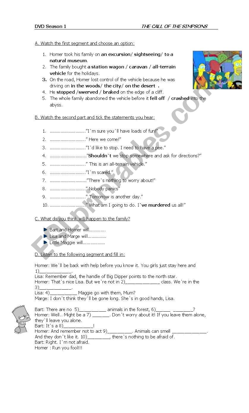 HOLIDAYS worksheet