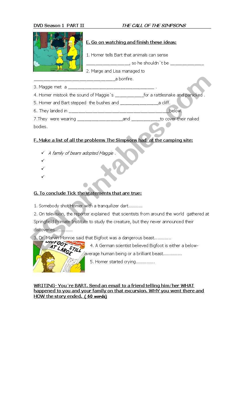 HOLIDAYS worksheet