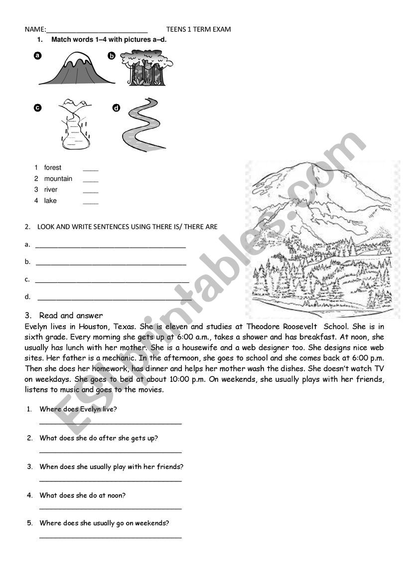 4TH CHILDREN EXAM worksheet