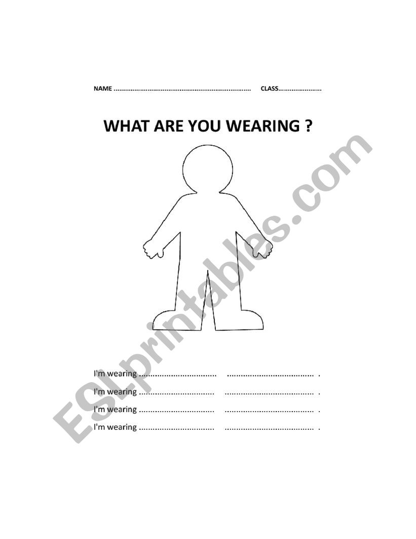 What are you wearing? worksheet